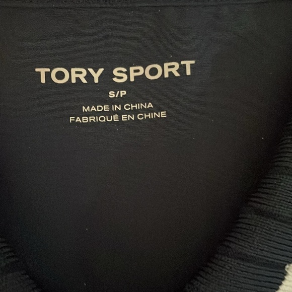 Tory Burch sport PERFORMANCE PLEATED COLLAR GOLF DRESS size S navy blue/white - Picture 5 of 12